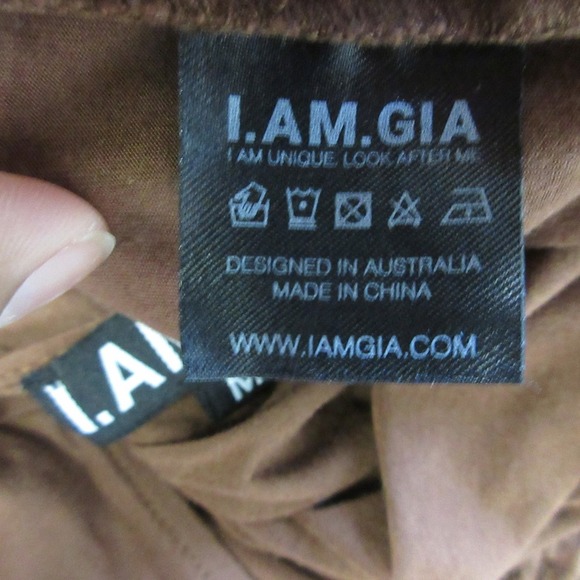 I.AM.GIA Halter Strapless Midi Dress M Brown Ruched Rayon Casual Beach 312 - Picture 8 of 8